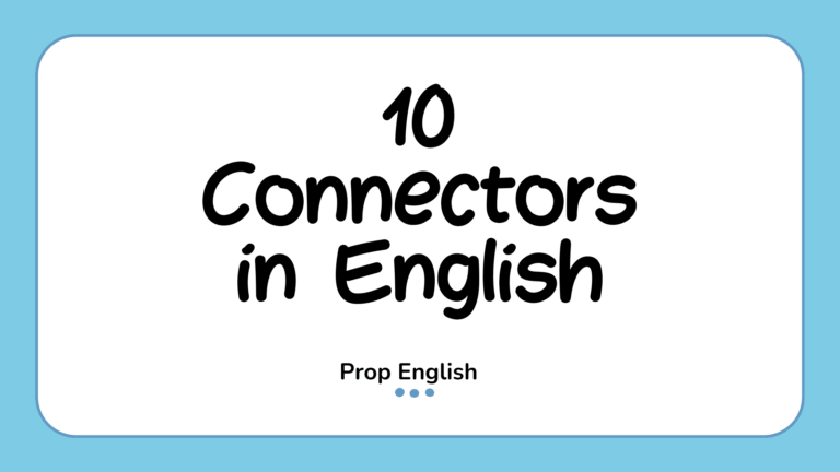 10 Connectors in English