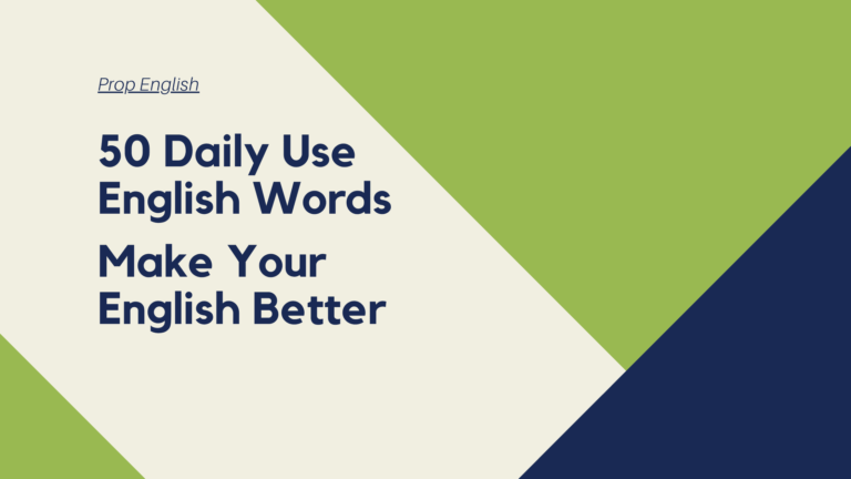 50 Daily Use English Words Make Your English Better