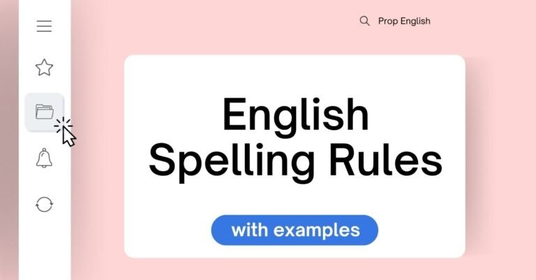 English Spelling Rules With Examples