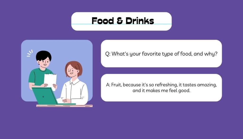 100 English Question and Answer small talk food and drinks