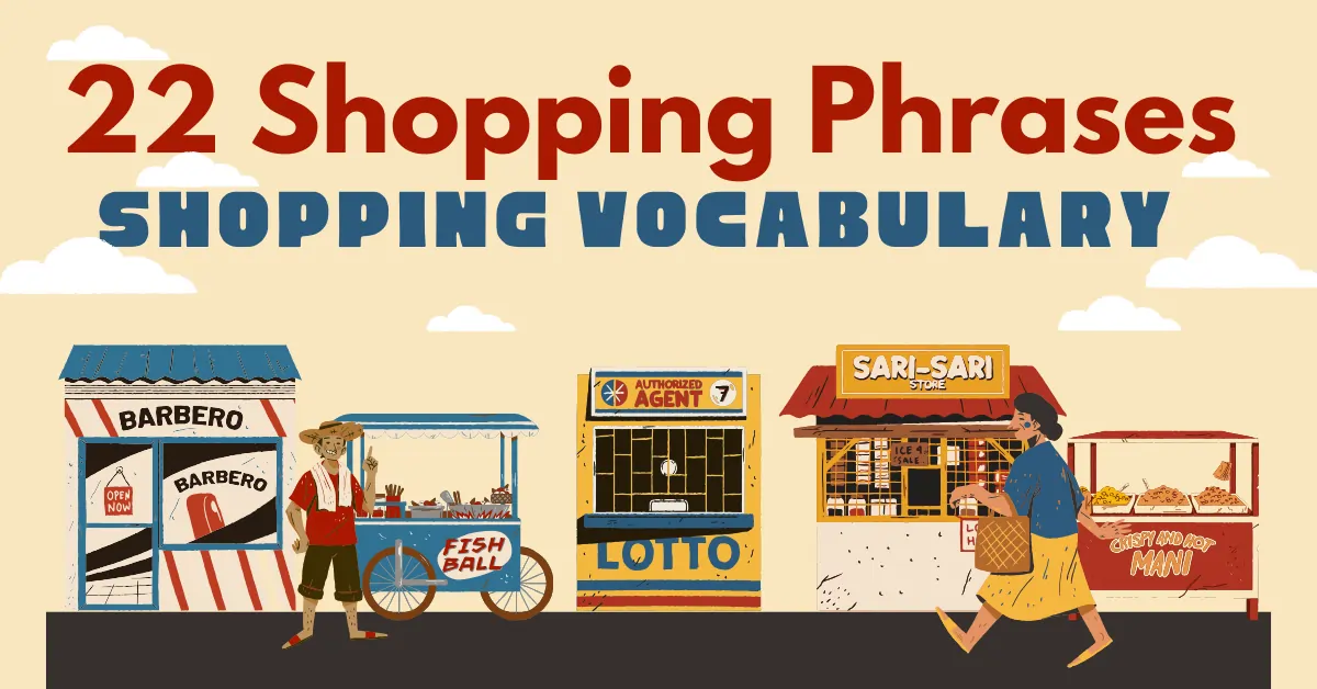 22 shopping phrases - shopping vocabulary