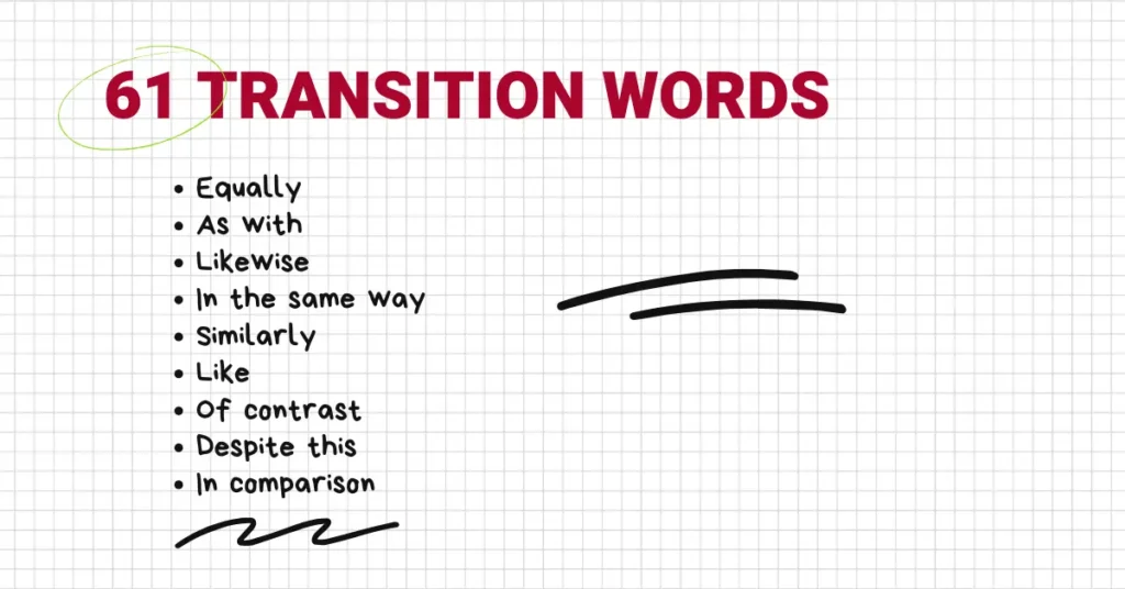 61 Transition Words and Phrases in English in English 