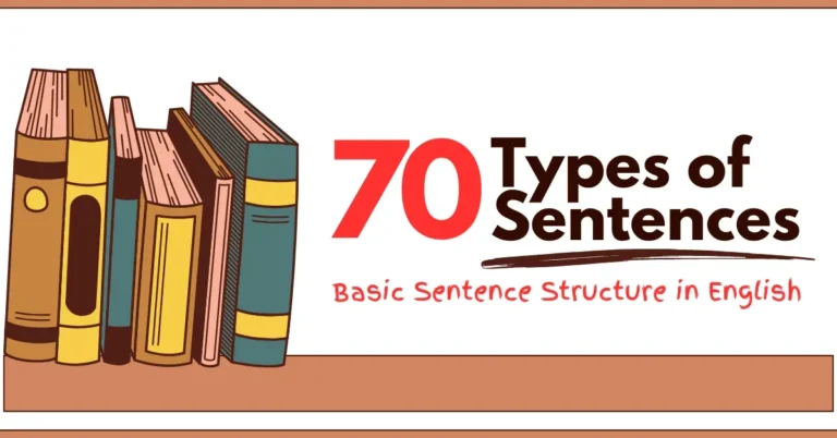 70 Types of Sentences - Basic Sentence Structure in English