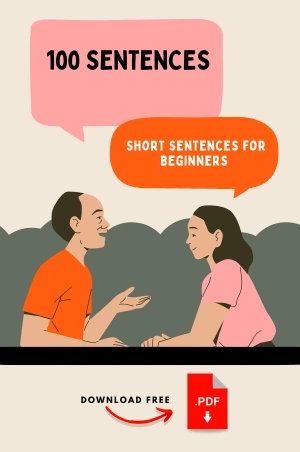 List of 100 Sentences Short Sentences for Beginners