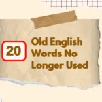 Old English Words No Longer Used