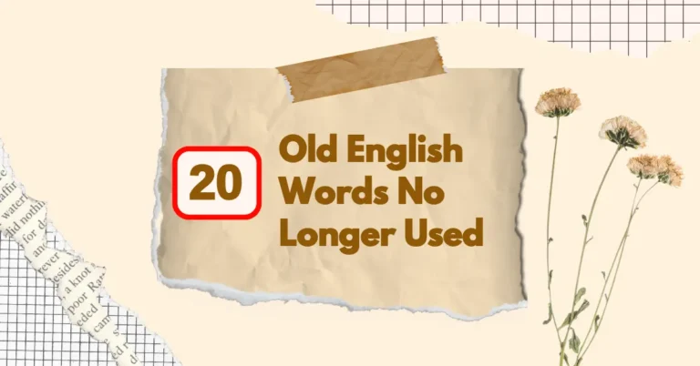 Old English Words No Longer Used