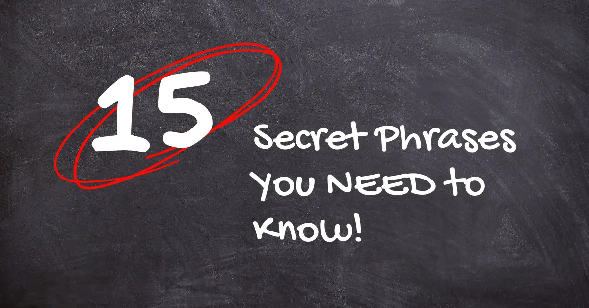 15 Secret Phrases You NEED to Know!